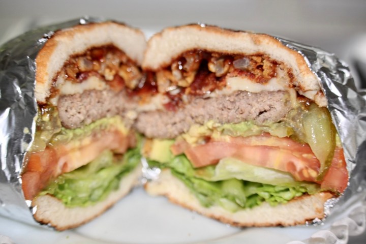 a close up of a sandwich