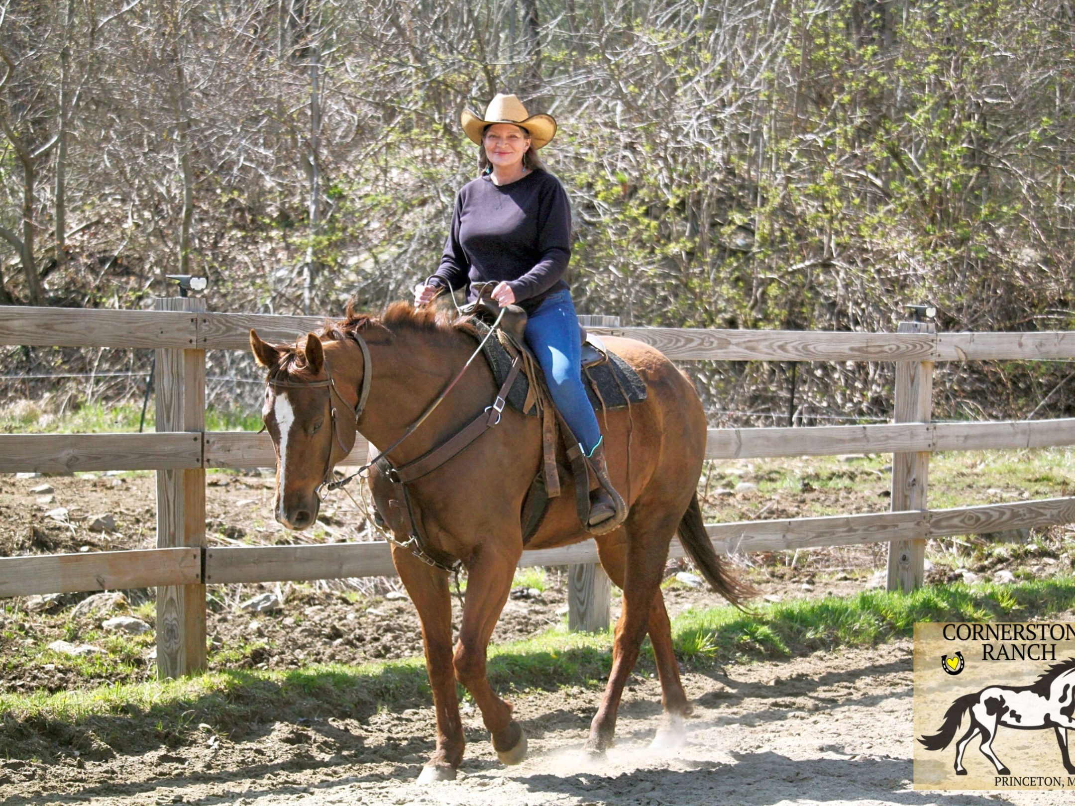 a man riding a horse